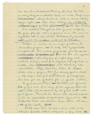 Lot #76 Ronald Reagan: Important handwritten draft for Reagan's first inaugural address as governor of California: 