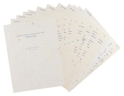 Lot #77 Ronald Reagan: Hand-annotated draft for Gov. Reagan's humorous 