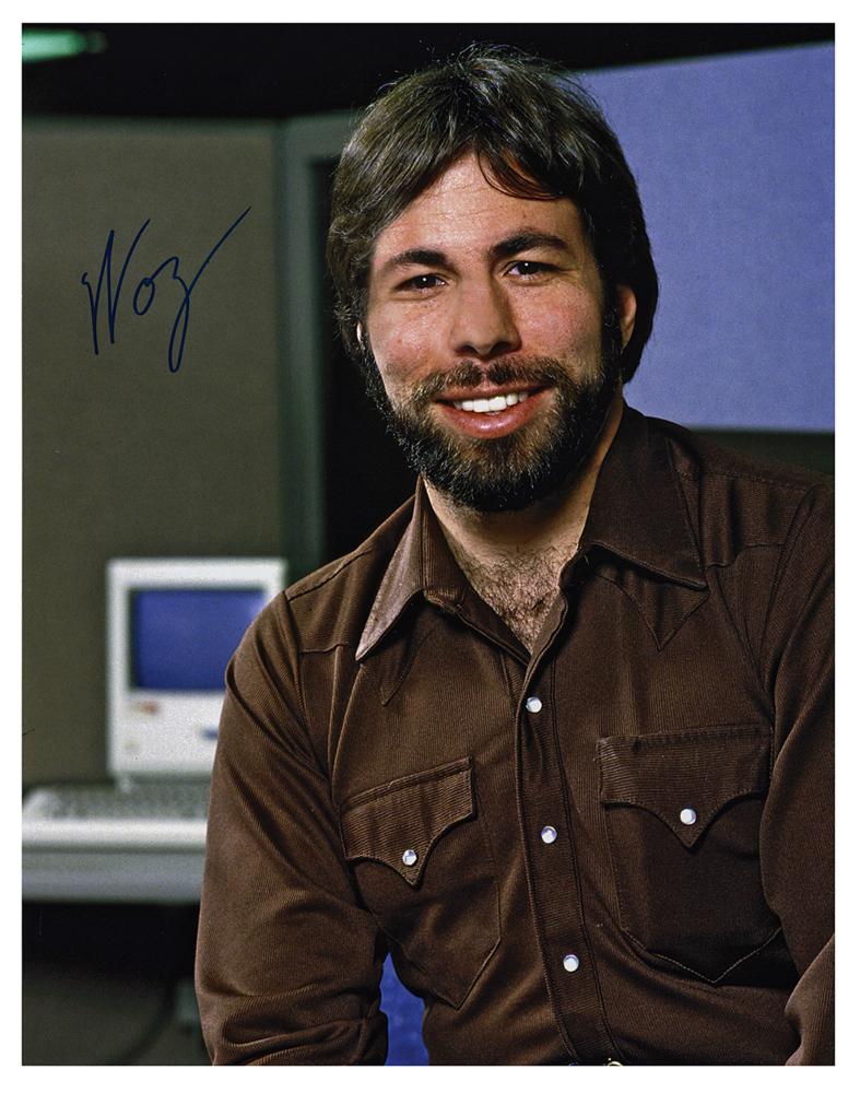 【処分価格】Steve Wozniak氏 直筆サイン Steve Wozniak Woz Signed Autograph 12x12 Canvas w/ Original