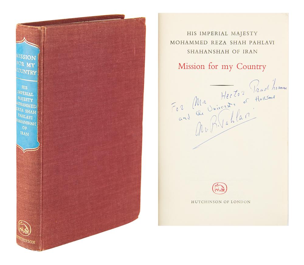Mohammad Reza Pahlavi Signed Book | RR Auction