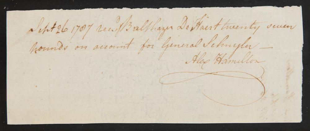 Lot 110 Alexander Hamilton Autograph Document Signed (One Week After Signing Constitution)