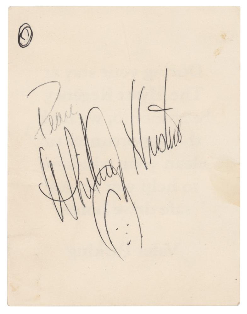 Whitney Houston Signature | RR Auction