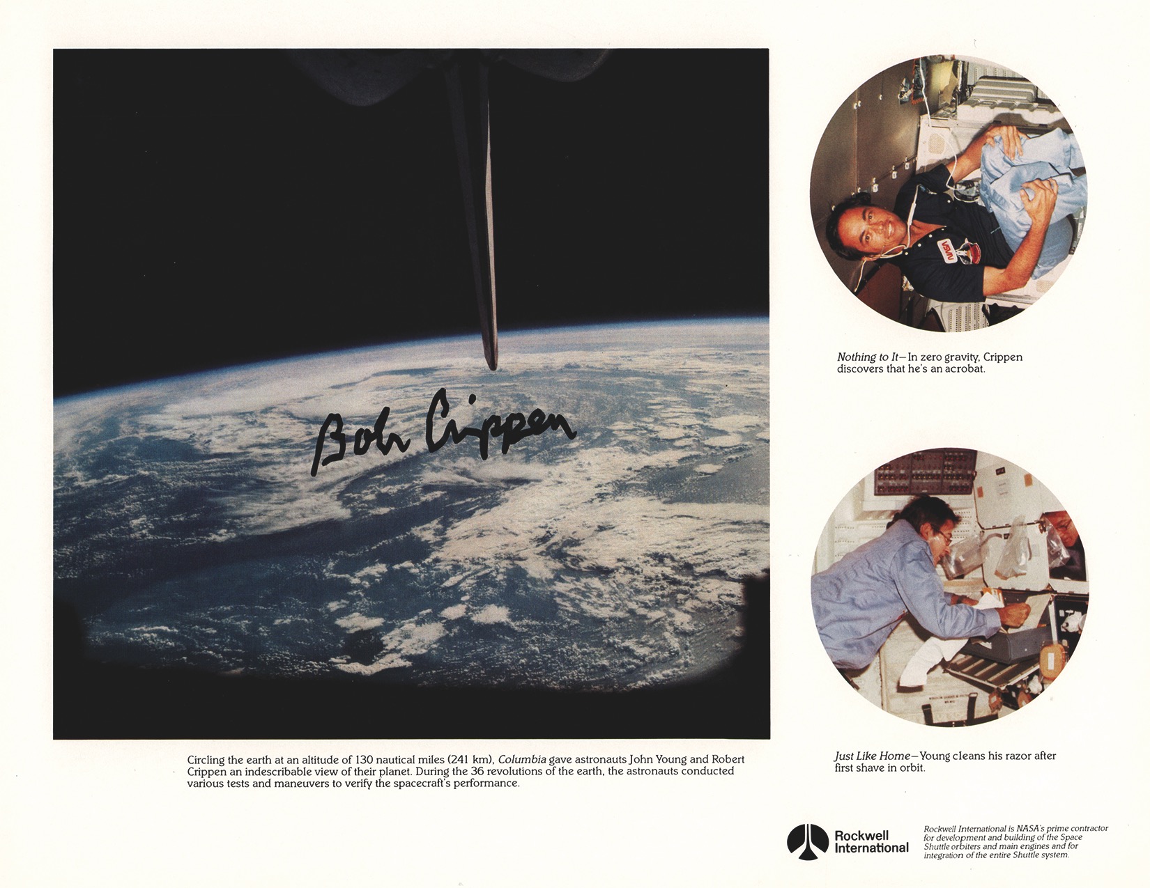 Lot #391 Bob Crippen Lot of (14) Signed Items - Image 9