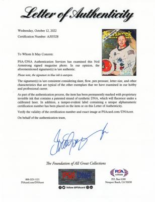 Lot #389 Neil Armstrong Signed Magazine Cover - Image 2