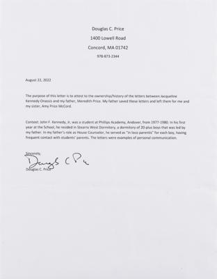 Lot #34 Jacqueline Kennedy Writes About Her Son, JFK, Jr. - Image 5