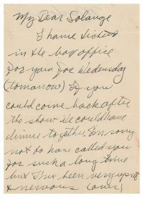 Lot #684 Marlon Brando Autograph Letter Signed to Solange Podell - Image 1