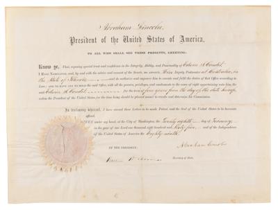 Lot #17 Abraham Lincoln Document Signed as