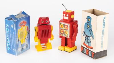 Lot #841 Vintage Toy Robots (53) from the Collection of Andres Serrano: Over 50 toy robots from the collection of renowned camera artist Andres Serrano - Image 1