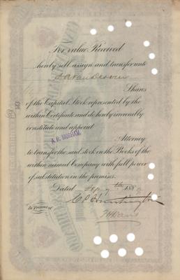 Lot #240 Collis P. Huntington Document Signed - Image 2