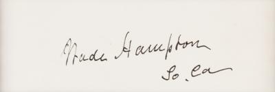 Lot #364 Wade Hampton Signature - Image 2