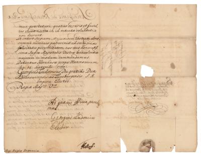 Lot #141 King George I Letter Signed to King William III - Image 2