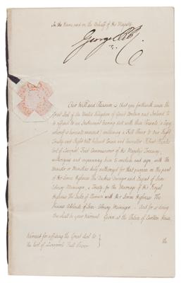 Lot #147 King George IV Document Signed on Marriage of William IV - Image 1