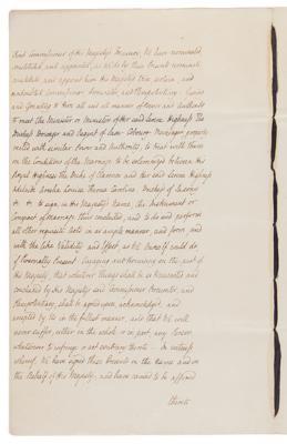 Lot #147 King George IV Document Signed on Marriage of William IV - Image 5