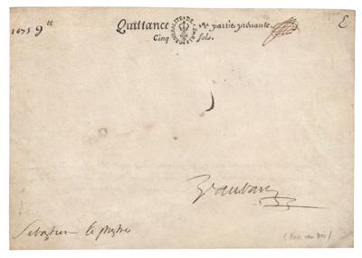 Lot #356 Sébastien Le Prestre de Vauban Document