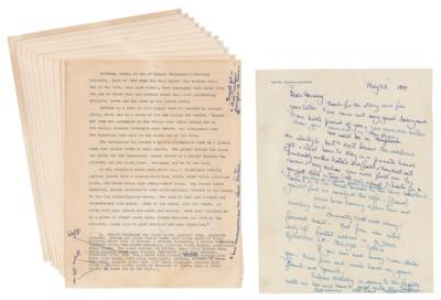 Lot #484 Ernest Hemingway Autograph Letter Signed with Hand-Annotated Manuscript - Image 1