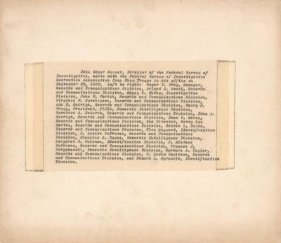 Lot #237 J. Edgar Hoover Signed Photograph - Image 2