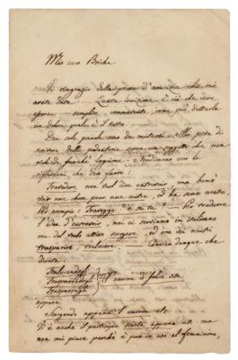 Lot #492 Silvio Pellico Autograph Letter Signed - Image 1