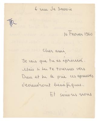 Lot #450 Dora Maar Autograph Letter Signed - Image 1