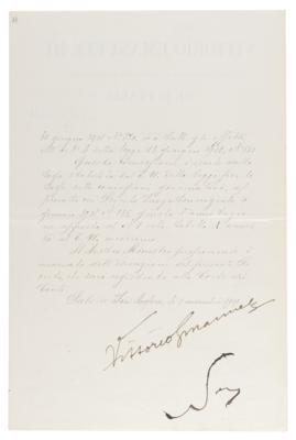 Lot #333 Vittorio Emanuele III Document Signed - Image 2