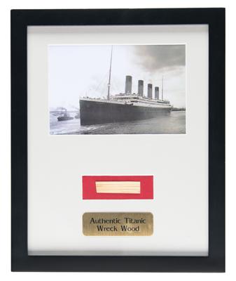 Lot #324 Titanic Oak Wheelhouse Door Relic Display - Image 1