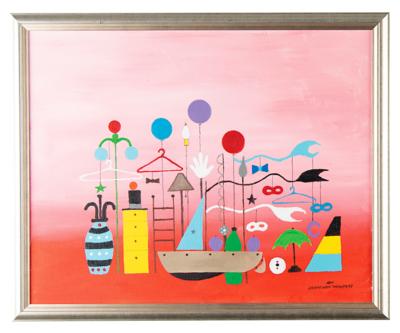 Lot #708 Jonathan Winters (2) Original Paintings - Image 2