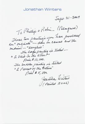 Lot #708 Jonathan Winters (2) Original Paintings - Image 3