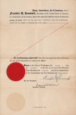 Lot #30 Franklin D. Roosevelt Document Signed as President - Image 1
