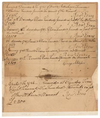 Lot #106 Benjamin Franklin Document Signed for New Currency - Image 2