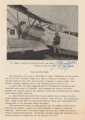 Lot #359 James H. Doolittle (3) Signed Items - Image 1