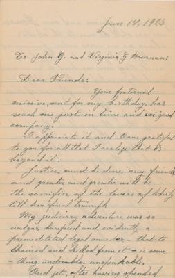 Lot #193 Bartolomeo Vanzetti Autograph Letter Signed on World Wide Solidarity - Image 1