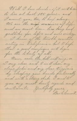 Lot #193 Bartolomeo Vanzetti Autograph Letter Signed on World Wide Solidarity - Image 3