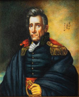 Lot #5 Andrew Jackson Oil Portrait by Ralph E. W. Earl - Image 1