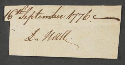 Lot #107 Rare 1776 signature of Declaration Signer Lyman Hall - Image 2