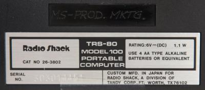 Lot #8045 Bill Gates Personally-Used TRS-80 Model 100 Computer with Autograph Note Signed - Image 10