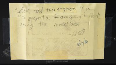 Lot #8045 Bill Gates Personally-Used TRS-80 Model 100 Computer with Autograph Note Signed - Image 3