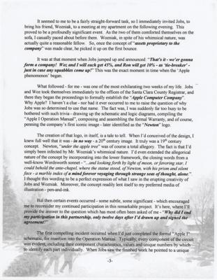 Lot #8038 Ronald Wayne Signed Limited Edition Typed Manuscript - Image 3