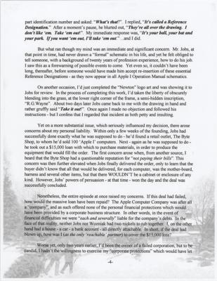 Lot #8038 Ronald Wayne Signed Limited Edition Typed Manuscript - Image 4