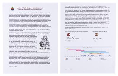 Lot #8028 Apple Computer Early Ephemera Display of (60) Items - Image 14