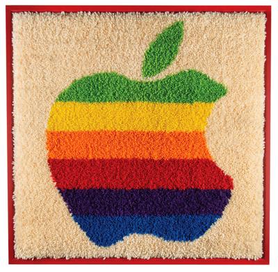 Lot #8023 Apple Computer Latch Hook Rug (1983) - Image 1