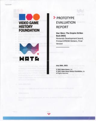 Lot #8051 Star Wars: The Empire Strikes Back - Nintendo (NES) Development Prototype Cartridge - Wata PRO - Image 5