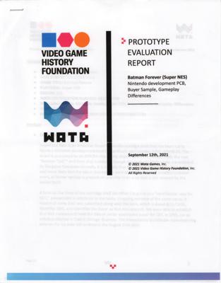 Lot #8053 Batman Forever - Super Nintendo (SNES) 'QVC Sample' Prototype Video Game - Wata PRO - Image 5