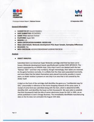 Lot #8053 Batman Forever - Super Nintendo (SNES) 'QVC Sample' Prototype Video Game - Wata PRO - Image 6