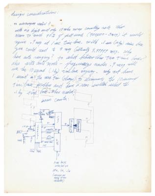 Lot #8001 Steve Jobs Handwritten Technical