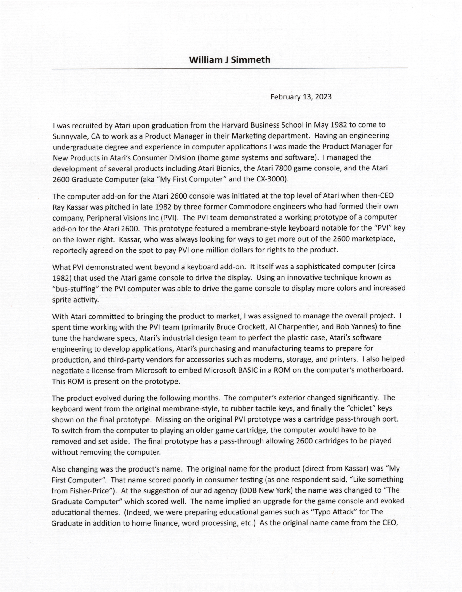 Lot #8054 Atari CX3000 Graduate Computer Keyboard Prototype - Image 17