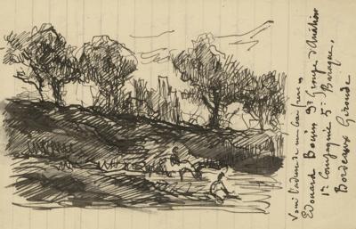Lot #369 Maximilien Luce Autograph Letter Signed with Sketches - Image 3