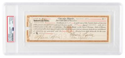 Lot #138 Al Capone Twice-Signed Gold Coin Interest Note - Image 1