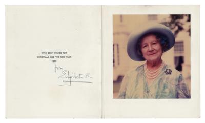 Lot #169 Elizabeth, Queen Mother Signed Christmas Card (1983) - Image 1