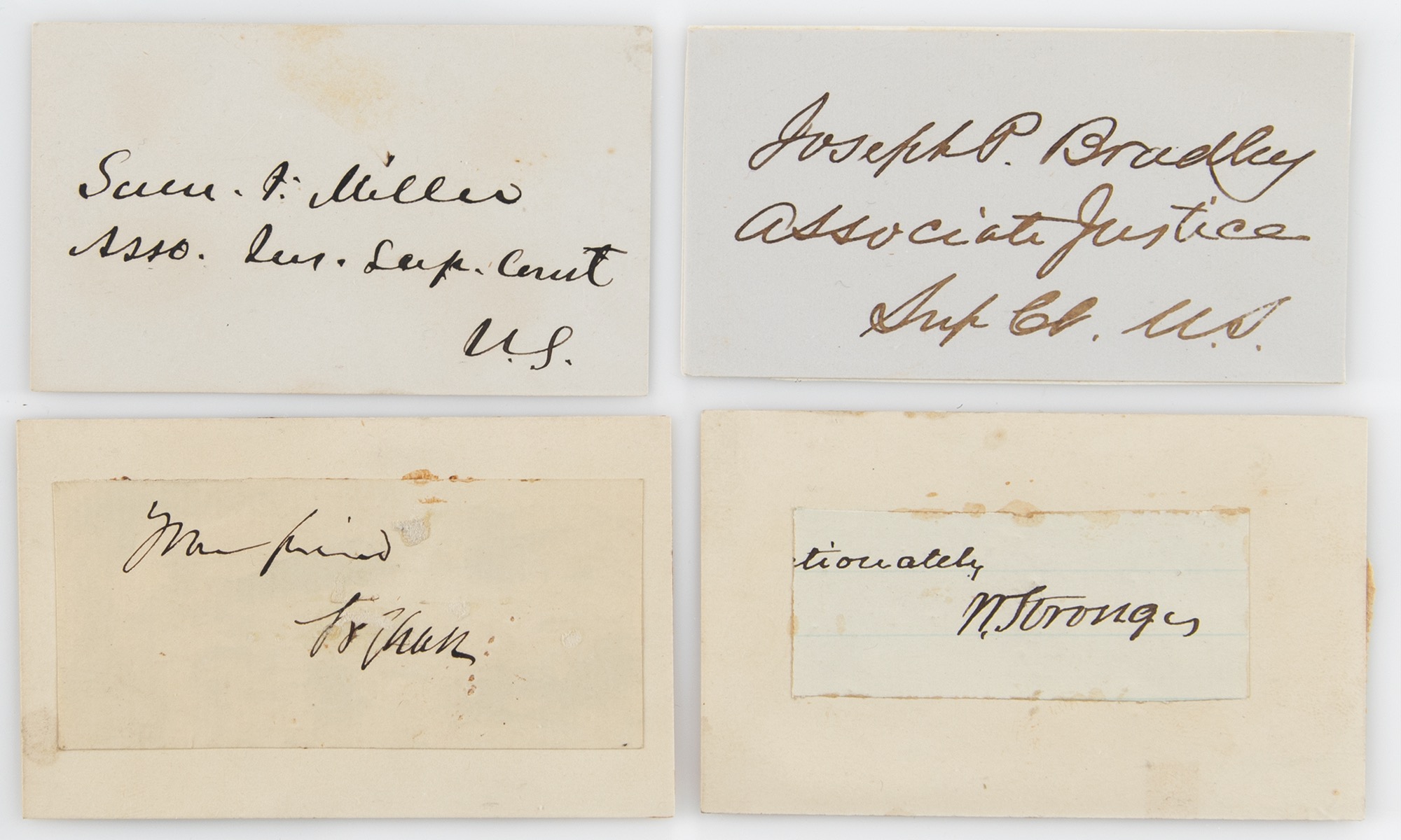 Lot #209 Abraham Lincoln: Supreme Court Nominees (11) Signed Items - Image 1
