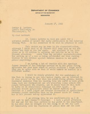 Lot #77 Herbert Hoover Typed Letter Signed - Image 1