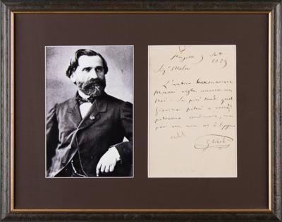Lot #558 Giuseppe Verdi Autograph Letter Signed - Image 1